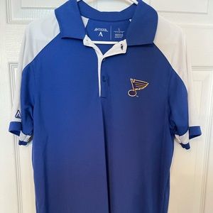 St Louis Blues Blue and White Polo